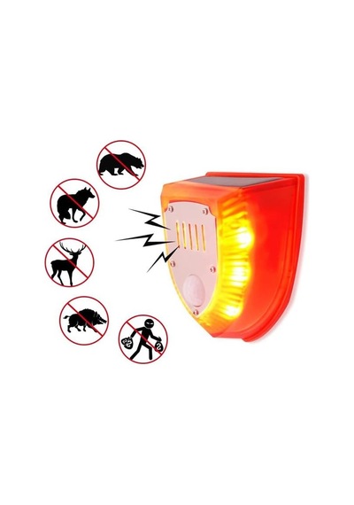 Powermaster Pm-26953 Köpek Silah Sesli Hayvan Kovucu Alarm Cihazı Hareket Sensörlü Solar Panelli