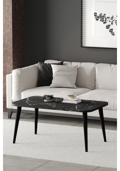 Roma Orta Sehpa Metal Ayaklı , Orta Sehpa , 100 X 60 X 50 Cm Siyah Metal