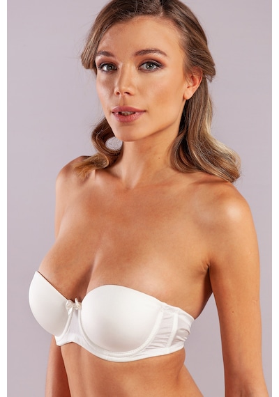 Lenaca Gabrıella Balconette Foam Cup Bra, Ekru Konforlu Ve Şık Sütyen, Strapless Çok Renkli
