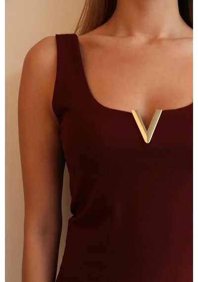 Ayhan 3027 Kadın Bluz Bordo