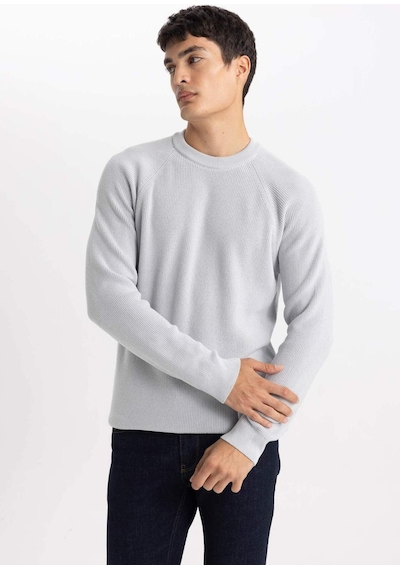 DeFacto Standart Fit Normal Kesim Bisiklet Yaka Basic Düz Triko Kazak A8458AX24SPGR184