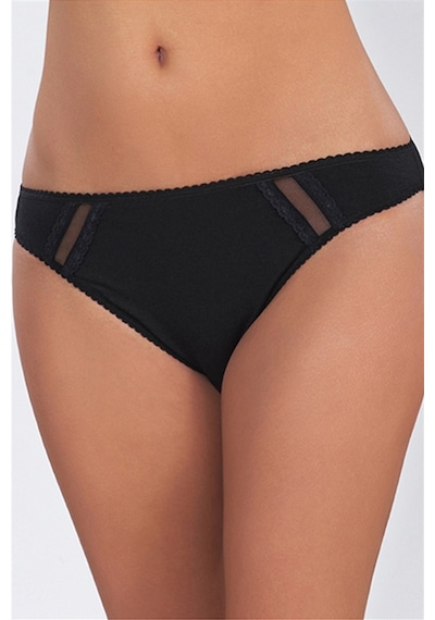 Çift Kaplan Kadın Dantelli Siyah Külot 615 - 4xl Siyah