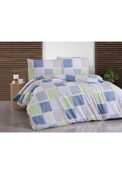 Cotton Collection Ranforce Çift Kişilik Nevresim Takımı Rubicupe Çok Renkli