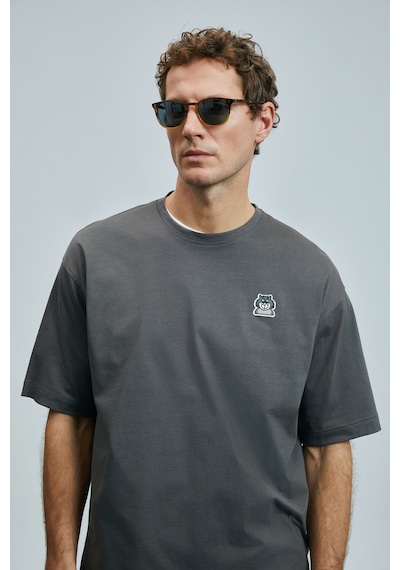Lufian Nımbus Modern Grafik T- Shirt Kahverengi Kahverengi 111020251100400 Kahverengi