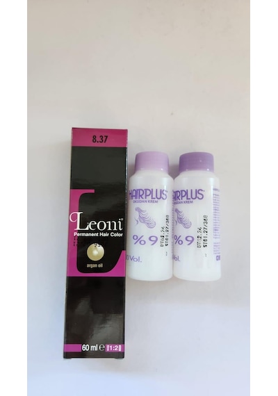 Leoni Profesyonel Saç Boyası 8.37 + Oksidan 2'li