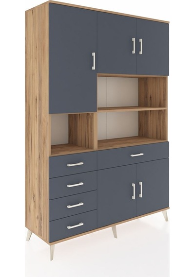 Hyperion Dolap 9 Raflı 5 Çekmeceli 5 Kapaklı 132x44x195 Çam-antrasit/antrasit Antrasıt/antrasıt - Atlas Çam Hyperion Dolap 9 Raflı 5 Çekmeceli 5 Kapaklı 132x44x195 Çam-antrasit/antrasit Antrasıt/antrasıt - Atlas Çam
