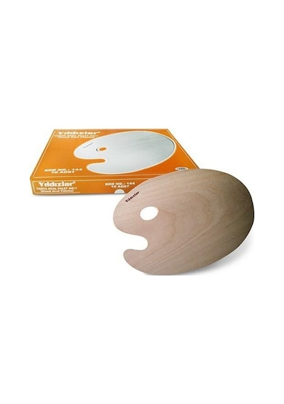 Kod 144 Yıldızlar Tahta Oval Palet No 1