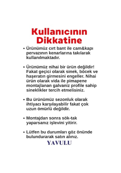 Kolay Montaj Cırt Bantlı Sinek Önleyici Sineklik Pencere Sinekliği Sineklik Örtüsü 75cmx125cm Küçük