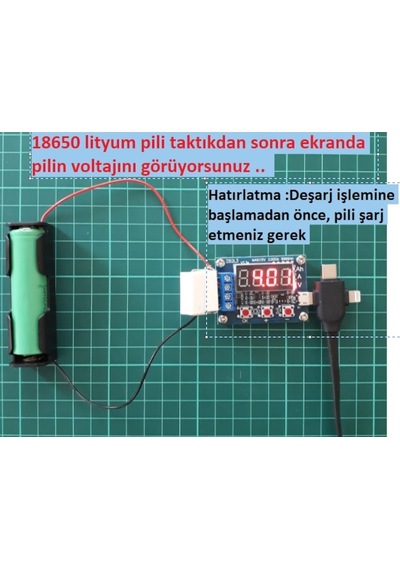 Zb2L3 18650 Lityum Pil Kapasite Ölçer Test Cihazı Deşarj
