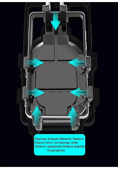 Lexroo Bisiklet Motosiklet Ve Scooter İçin Gidon Uyumlu Telefon Tutucu  Malzeme Yüksek Standart