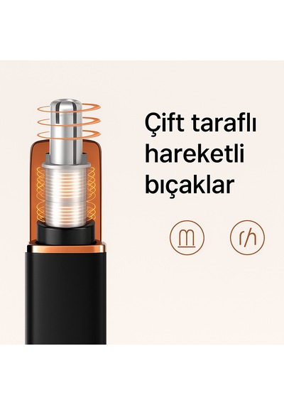 Akıllı Burun Kılı Kesme Makinesi Su Geçirmez, Çift Taraflı Bıçak, Güçlü Mikro Motor Pilli Pilli