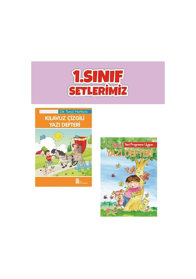 Ata 1.sınıf Büyük Boy Kılavuz Çizgili Yazı Defteri Seti