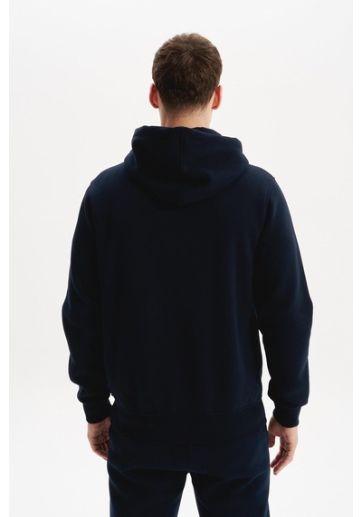 AR-MA Arma Erkek Regular Fit 3 İplik Kapüşonlu Sweatshirt Fermuarlı, Fleto Cepli, Kalın Kumaş K30324650502 Lacivert