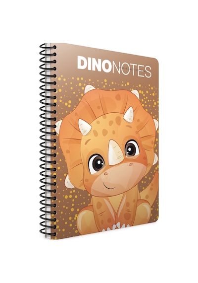 Gıpta Dıno Notes Spiralli Karton Kapak Defter A4 80 Çizgili Çok Renkli