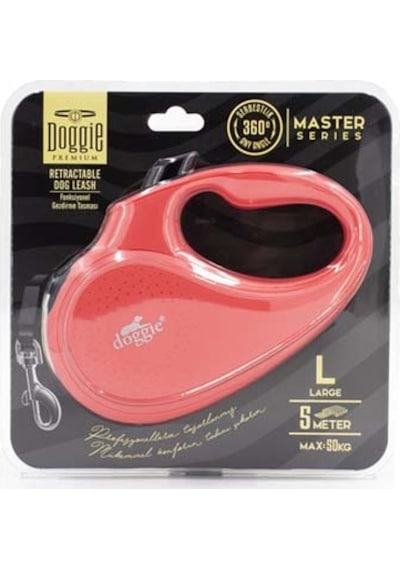 Doggie  Otomatik  Uzatma  Tasması  Master  Pembe  L-50  Kg  5  Mt Pembe