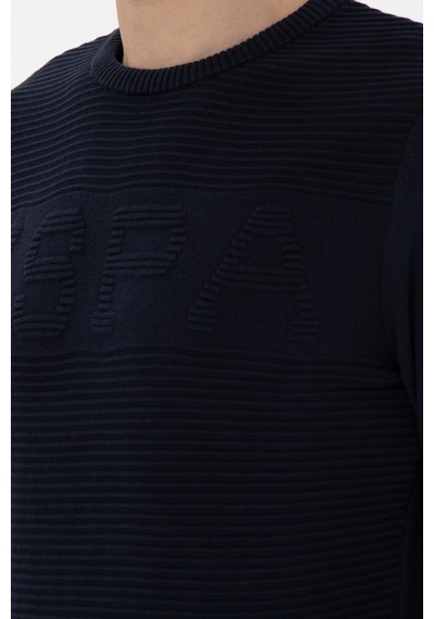 U.S. Polo Assn. Erkek Slim Fit Bisiklet Yaka Lacivert Kazak 50293089-VR033