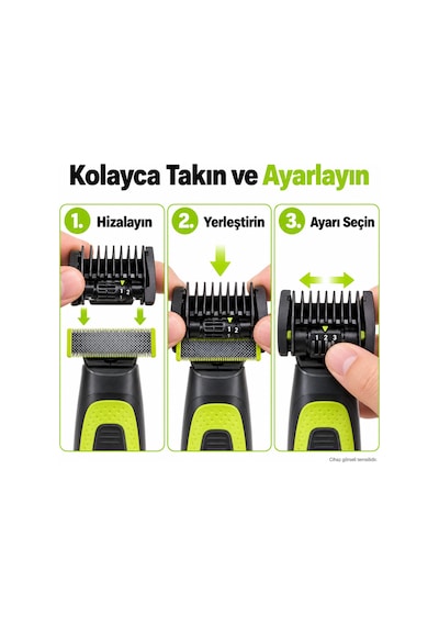 Phi Lips One Blade Qp2510/2520, Qp2620/2630, Qp2724/2824 Modelleriyle Uyumlu Bıçak + 5 İ 1 Arada Tar
