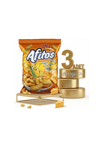 Afia Afitos Peynir Aromalı Mısır Çerezi 3x50 Gr