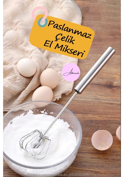 Yarı Otomatik Yumurta Çırpıcı Paslanmaz Çelik Mikser Bas Çek Çelik Çırpıcı Çelik Diğer