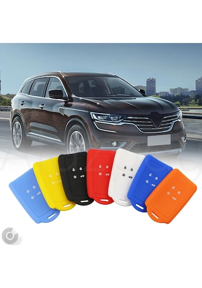 Renault Clio 5 Megane E-tech Austral Koleos Kadjar Captur Zoe Sade Silikon Anahtar Kılıfı Mavi