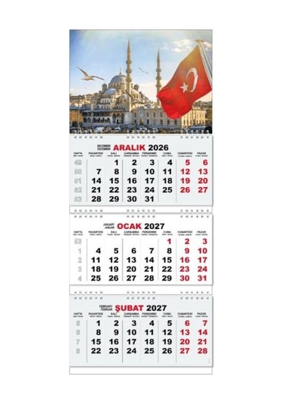 2027 Gemici Duvar Takvimi - Yeni Camii
