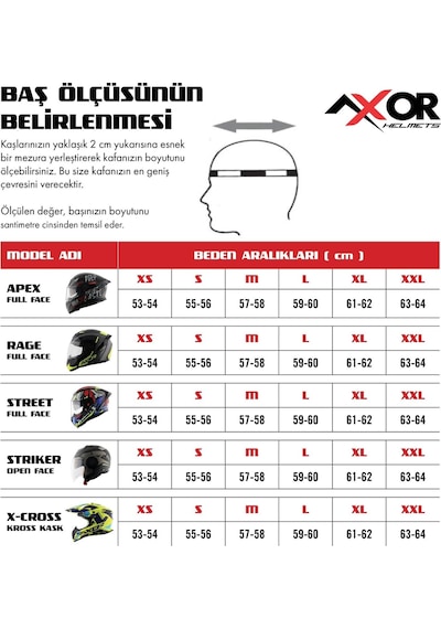 Axor Apex Prism Kapalı Motosiklet Kaskı Beyaz - Kırmızı - Mavi