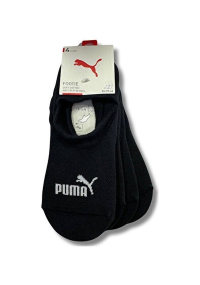 Puma High Cut Footie Çorap 4 Çift 93836801 Siyah