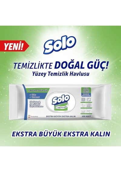 Yüzey Temizleme Mendili Doğal Güç Okaliptus & Çam, 100 Yaprak