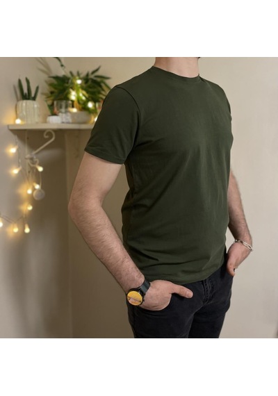 Erkek Slim Fit Dar Kesim Bisiklet Yaka Kısa Kol Pamuklu Tişört