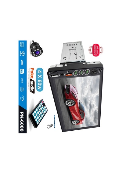 Tofaş Tek Din Teyp 7 Inch 4x60 Watt 2xusb Şarjlı Kameralı Poke Pk-6000