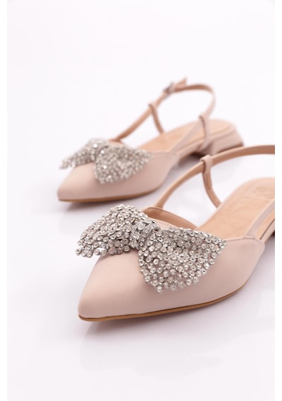 Dgn 008 Kadin Taş Kurdelali Sandalet 008-2267-R1627 Siyah Nubuk