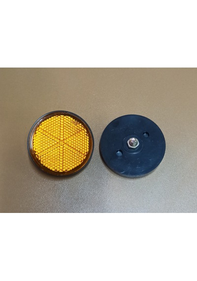 Yuvarlak Sarı Reflektör 2 Adet 6mm Vidalı