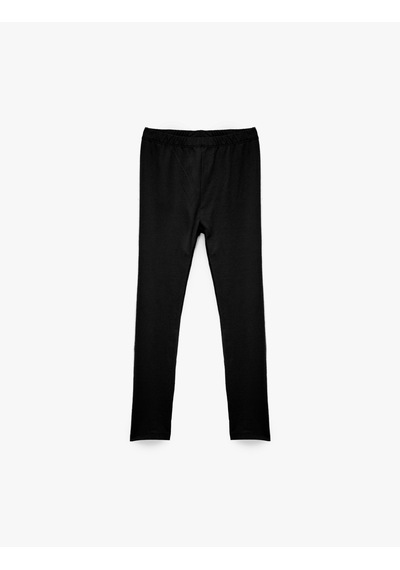Koton Beli Lastikli Basic 3'lü Tayt Seti Siyah 6wkg40121ak Siyah