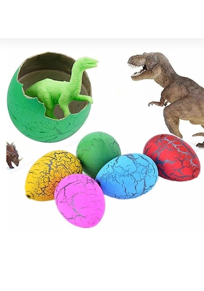 Dinozor Yumurtası Islanınca Çatlayıp Suda Büyüyen Oyuncak Renkli Süpriz Yumurta 3 Cm 10