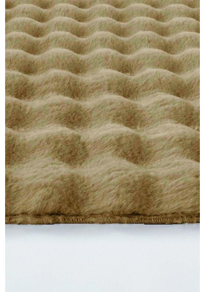 Raschel Carpet Vizon Yumuşak Bubble Kaymaz Özel Taban Peluş Halı Yolluk Vizon