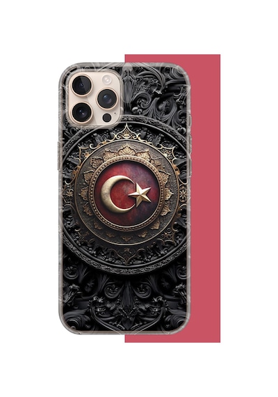 İphone 16 Pro Max Uyumlu Türk Rozet Uv Baskılı Silikon Kılıf Renkli