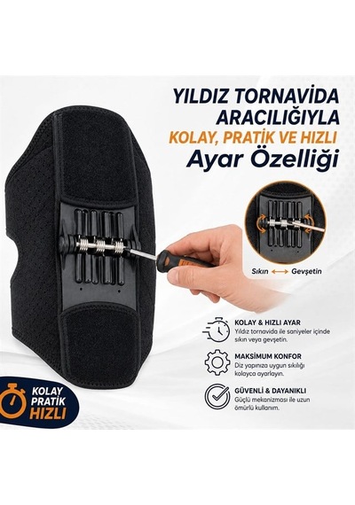 Sunup Sn-25879 Medikal Dizlik Çift Taraflı Yay Destekli Ve Nefes Alabilir Ergonomik Tasarım