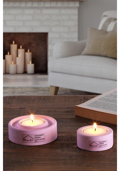 Holder 2'li Set Mumluk Tea Light Mumluk Seti Dekoratif Şamdan Mumluk 001