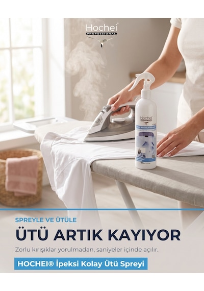 Toptancı Paketi Hochei İpeksi Kolay Ütü Spreyi 400 Ml X 20 Adet 20'li Set