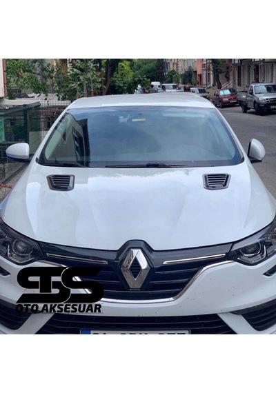 Renault Megane 4 Uyumlu Piano Black Kaput Üstü Havalandırma Izgarası
