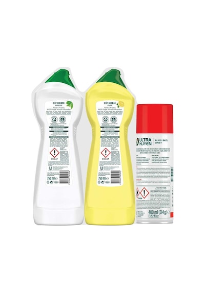 Cif Krem 750 ml Amonyak + 750 ml Limon + 400 ml Dezenfektan Sprey