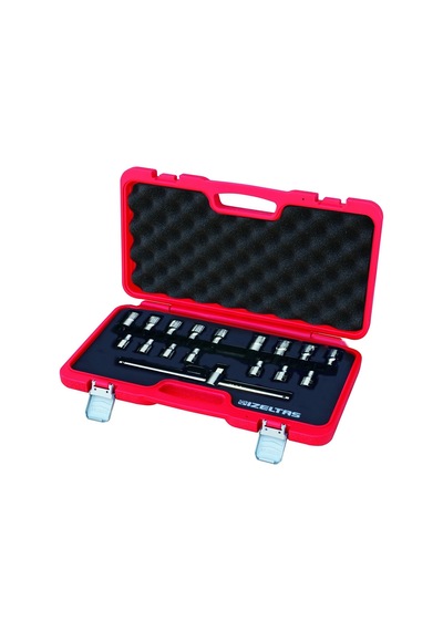 İzeltaş 1/2" Lokmalı Allen Uç Ve Star Tork Uç Takımı 17 Parça