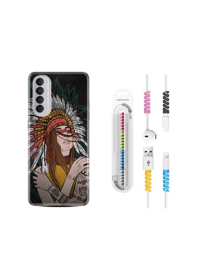 Oppo Reno 4 Pro Kılıf Kablo Koruyuculu Kızıldereli 1648