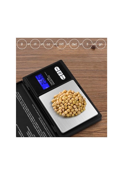Küçük Dijital Hassas Cep Ölçeği Laboratuvar Mücevher Vb. Terazisi Lcd Elektronik Tartı Max: 500 Gr