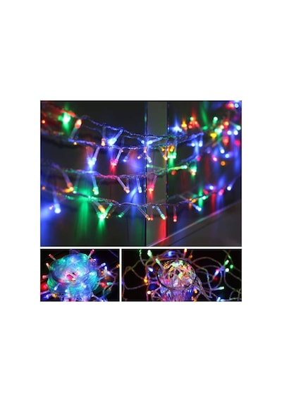 10 Metre Rgb 100 Ledli Fişli 8 Fonksiyonlu Yılbaşı Ağacı Işığı Organizasyon Led Işık Rgb