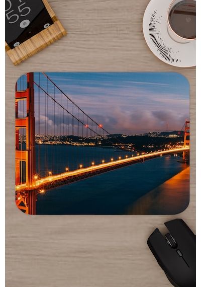 Golden Gate Köprüsü Kaliforniya Abd 2 V3 22x18 Gaming Kauçuk Kaymaz Taban Mouse Pad Fare Altlığı