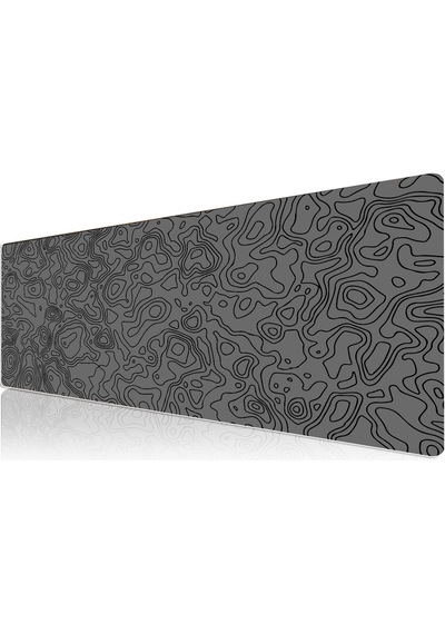Klasse Pro - 5 Farklı Model Dikişli Kenar 120x60 Cm Oyuncu Gaming Mouse Pad Grey Map Lines Sku: Mır8690010342171