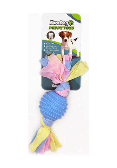 Eurodog - 688 - Puppy Toys Mavi Tırtıklı Top - Ece-umay - Diş Kaş.oy.