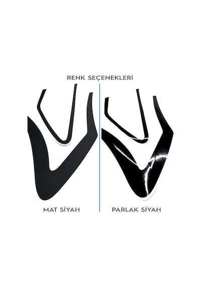 Renault Megane 2 Stop Çerçevesi Sticker / MAT SİYAH