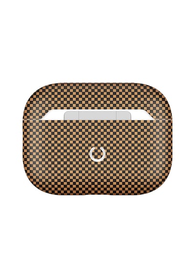 Mobaxaksesuar Apple Uyumlu AirPods Pro 1. / 2. Nesil İle Kılıf 600d Karbon Fiber Yapılı Kulaklık Kılıfı 43 Gold